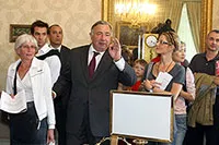 Le Président du Sénat et des visiteurs des Journées du Patrimoine - sept. 2009