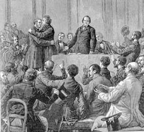 Victor Hugo préside le Congres international de la paix réuni à Paris en 1849