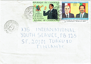  Enveloppe du 2 août 1985 du Cameroun pour la Finlande