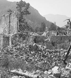 ECPAD - SPA 114 M 2450 - Metzeral, les ruines du village. - 06/08/1916 - Moreau, Albert