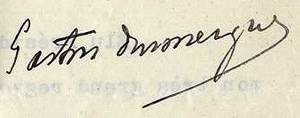 Signature de Gaston Doumergue